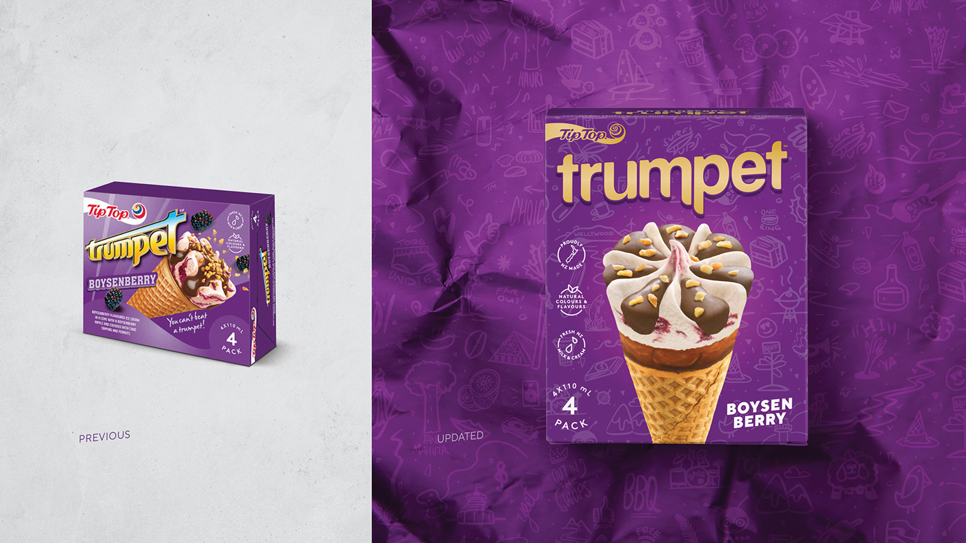 Trumpet designs boysenberry